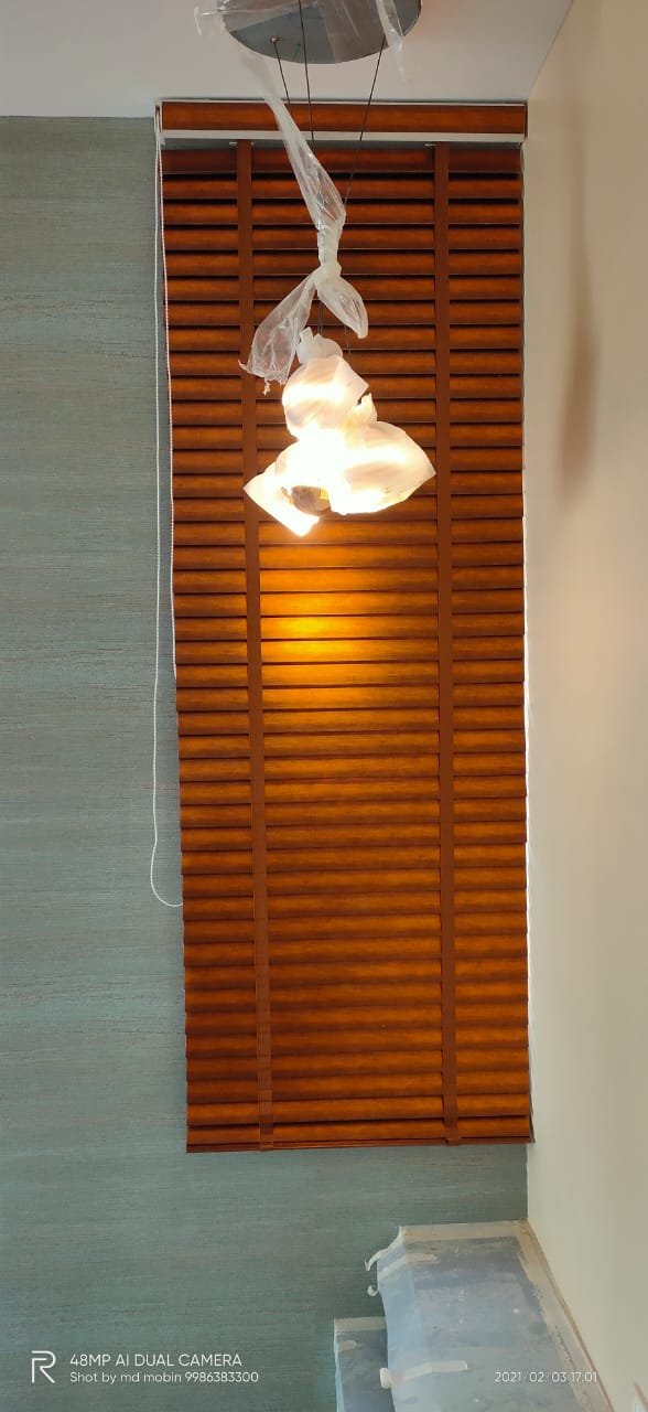 Motorised Wooden Blinds